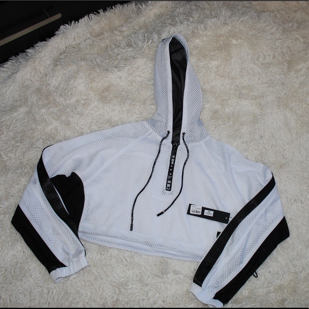 LF MESH CROP HOODIE